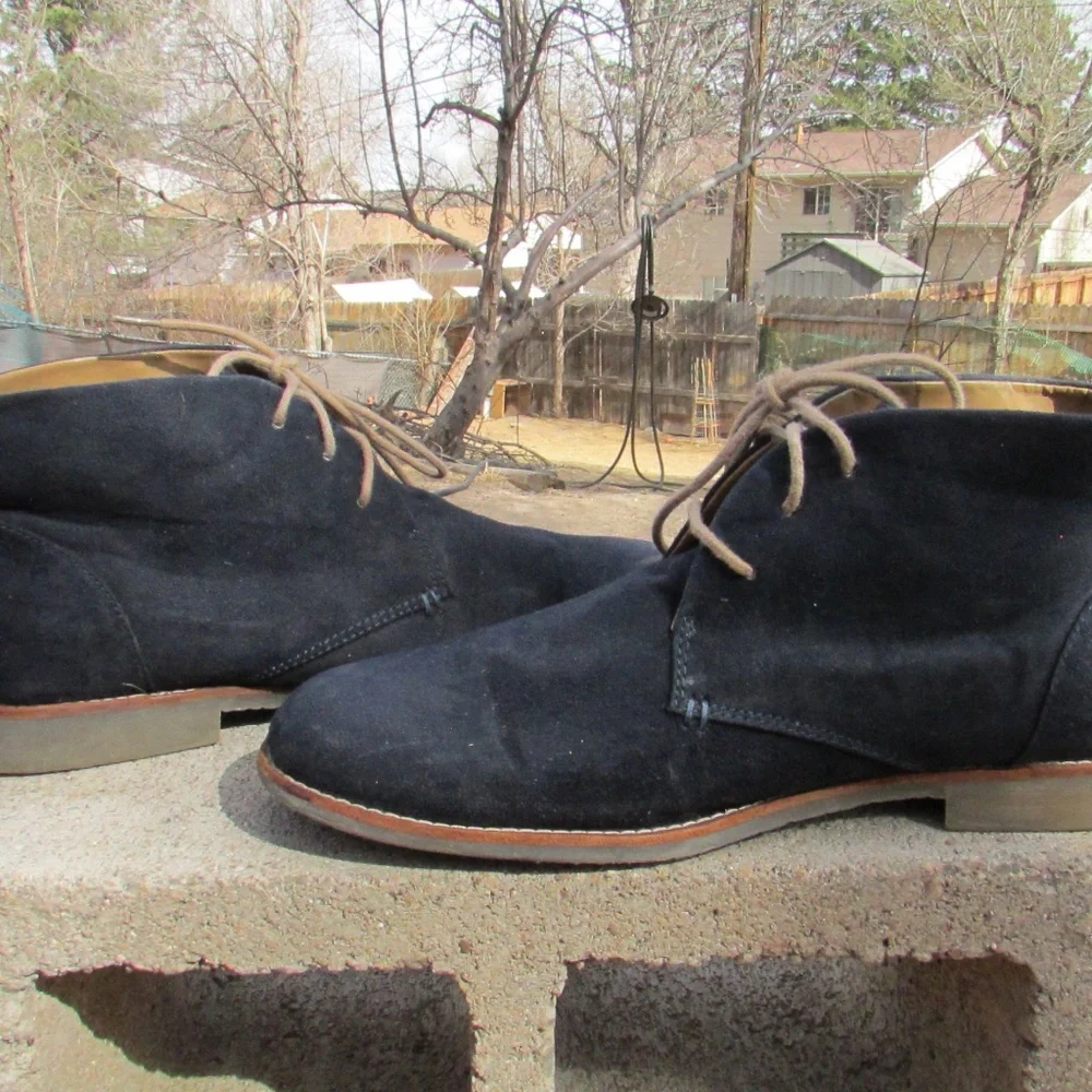 Orchid BMX Vintage men's chukka boots, a desert boot style in dark navy Suede
